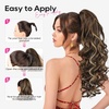 image:imageREECHO Ponytail Extension 24 Claw Clip in Ponytail Extensions Long Curly Wavy Jaw Clip on Pony Tails Hairpiece for Women Honey Blonde with HighlightsHoney Blonde with Highlights