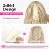 image:imageREECHO Ponytail Extension 24 Claw Clip in Ponytail Extensions Long Curly Wavy Jaw Clip on Pony Tails Hairpiece for Women Honey Blonde with HighlightsHoney Blonde with Highlights