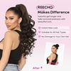 image:imageREECHO Ponytail Extension 24 Claw Clip in Ponytail Extensions Long Curly Wavy Jaw Clip on Pony Tails Hairpiece for Women Honey Blonde with HighlightsHoney Blonde with Highlights