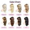 image:imageREECHO Ponytail Extension Drawstring Ponytail Extension Long Wavy Layered Pony Tails Hair Extensions 22inch Natural Fake Ponytail Clip in Synthetic Hairpiece for Women Golden Blonde and Beach Blonde
