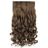 image:imageREECHO 24 1Pack 34 Full Head Curly Wave Clips in on Synthetic Hair Extensions HE008 Hairpieces for Women 5 Clips per PieceNatural BlackAsh Light Brown