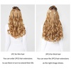 image:imageREECHO 24 1Pack 34 Full Head Curly Wave Clips in on Synthetic Hair Extensions HE008 Hairpieces for Women 5 Clips per PieceNatural BlackAsh Light Brown