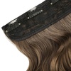 image:imageREECHO 24 1Pack 34 Full Head Curly Wave Clips in on Synthetic Hair Extensions HE008 Hairpieces for Women 5 Clips per PieceNatural BlackAsh Light Brown