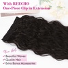 image:imageREECHO 24 1Pack 34 Full Head Curly Wave Clips in on Synthetic Hair Extensions HE008 Hairpieces for Women 5 Clips per PieceNatural BlackBlack Brown  Wavy