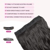 image:imageREECHO 24 1Pack 34 Full Head Curly Wave Clips in on Synthetic Hair Extensions HE008 Hairpieces for Women 5 Clips per PieceNatural BlackBlack Brown
