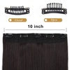 image:imageREECHO 24 1Pack 34 Full Head Curly Wave Clips in on Synthetic Hair Extensions HE008 Hairpieces for Women 5 Clips per PieceNatural BlackBlack BrownStraight