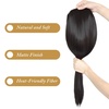 image:imageREECHO 24 1Pack 34 Full Head Curly Wave Clips in on Synthetic Hair Extensions HE008 Hairpieces for Women 5 Clips per PieceNatural BlackBlack BrownStraight