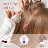 image:imageREECHO 24 1Pack 34 Full Head Curly Wave Clips in on Synthetic Hair Extensions HE008 Hairpieces for Women 5 Clips per PieceNatural BlackChocolate Brown with Highlights