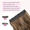 image:imageREECHO 24 1Pack 34 Full Head Curly Wave Clips in on Synthetic Hair Extensions HE008 Hairpieces for Women 5 Clips per PieceNatural BlackChocolate Brown with Blonde Highlights