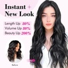 image:imageREECHO 24 1Pack 34 Full Head Curly Wave Clips in on Synthetic Hair Extensions HE008 Hairpieces for Women 5 Clips per PieceNatural BlackChocolate Brown with Blonde Highlights  Wavy