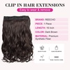 image:imageREECHO 24 1Pack 34 Full Head Curly Wave Clips in on Synthetic Hair Extensions HE008 Hairpieces for Women 5 Clips per PieceNatural BlackDark Brown