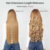 image:imageREECHO 24 1Pack 34 Full Head Curly Wave Clips in on Synthetic Hair Extensions HE008 Hairpieces for Women 5 Clips per PieceNatural BlackDark Brown