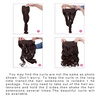 image:imageREECHO 24 1Pack 34 Full Head Curly Wave Clips in on Synthetic Hair Extensions HE008 Hairpieces for Women 5 Clips per PieceNatural BlackDark Brown