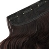 image:imageREECHO 24 1Pack 34 Full Head Curly Wave Clips in on Synthetic Hair Extensions HE008 Hairpieces for Women 5 Clips per PieceNatural BlackDark Brown
