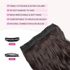 image:imageREECHO 24 1Pack 34 Full Head Curly Wave Clips in on Synthetic Hair Extensions HE008 Hairpieces for Women 5 Clips per PieceNatural BlackDark Brown