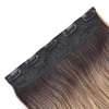 image:imageREECHO 24 1Pack 34 Full Head Curly Wave Clips in on Synthetic Hair Extensions HE008 Hairpieces for Women 5 Clips per PieceNatural BlackDark Brown to Ash Blonde