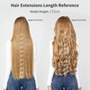 image:imageREECHO 24 1Pack 34 Full Head Curly Wave Clips in on Synthetic Hair Extensions HE008 Hairpieces for Women 5 Clips per PieceNatural BlackDark Brown with Chestnut Highlights