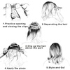 image:imageREECHO 24 1Pack 34 Full Head Curly Wave Clips in on Synthetic Hair Extensions HE008 Hairpieces for Women 5 Clips per PieceNatural BlackDark Brown with Chestnut Highlights