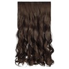 image:imageREECHO 24 1Pack 34 Full Head Curly Wave Clips in on Synthetic Hair Extensions HE008 Hairpieces for Women 5 Clips per PieceNatural BlackDark Brown with Copper Highlights
