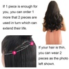 image:imageREECHO 24 1Pack 34 Full Head Curly Wave Clips in on Synthetic Hair Extensions HE008 Hairpieces for Women 5 Clips per PieceNatural BlackDark Brown with Chestnut Highlights