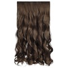 image:imageREECHO 24 1Pack 34 Full Head Curly Wave Clips in on Synthetic Hair Extensions HE008 Hairpieces for Women 5 Clips per PieceNatural BlackGinger Brown