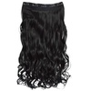image:imageREECHO 24 1Pack 34 Full Head Curly Wave Clips in on Synthetic Hair Extensions HE008 Hairpieces for Women 5 Clips per PieceNatural BlackJet Black