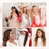 image:imageREECHO 24 1Pack 34 Full Head Curly Wave Clips in on Synthetic Hair Extensions HE008 Hairpieces for Women 5 Clips per PieceNatural BlackLight Blonde