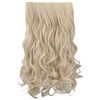 image:imageREECHO 24 1Pack 34 Full Head Curly Wave Clips in on Synthetic Hair Extensions HE008 Hairpieces for Women 5 Clips per PieceNatural BlackLight Blonde