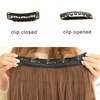 image:imageREECHO 24 1Pack 34 Full Head Curly Wave Clips in on Synthetic Hair Extensions HE008 Hairpieces for Women 5 Clips per PieceNatural BlackLinen
