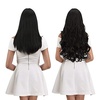 image:imageREECHO 24 1Pack 34 Full Head Curly Wave Clips in on Synthetic Hair Extensions HE008 Hairpieces for Women 5 Clips per PieceNatural BlackMedium Blonde with Pale Highlights