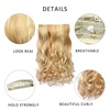 image:imageREECHO 24 1Pack 34 Full Head Curly Wave Clips in on Synthetic Hair Extensions HE008 Hairpieces for Women 5 Clips per PieceNatural BlackMedium Blonde with Highlights