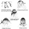 image:imageREECHO 24 1Pack 34 Full Head Curly Wave Clips in on Synthetic Hair Extensions HE008 Hairpieces for Women 5 Clips per PieceNatural BlackMedium Blonde with Highlights