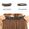 image:imageREECHO 24 1Pack 34 Full Head Curly Wave Clips in on Synthetic Hair Extensions HE008 Hairpieces for Women 5 Clips per PieceNatural BlackMedium Warm Brown