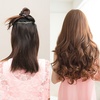 image:imageREECHO 24 1Pack 34 Full Head Curly Wave Clips in on Synthetic Hair Extensions HE008 Hairpieces for Women 5 Clips per PieceNatural BlackMedium Warm Brown