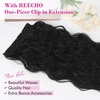 image:imageREECHO 24 1Pack 34 Full Head Curly Wave Clips in on Synthetic Hair Extensions HE008 Hairpieces for Women 5 Clips per PieceNatural BlackNatural Black  Wavy