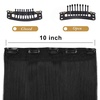 image:imageREECHO 24 1Pack 34 Full Head Curly Wave Clips in on Synthetic Hair Extensions HE008 Hairpieces for Women 5 Clips per PieceNatural BlackNatural BlackStraight