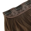 image:imageREECHO 24 1Pack 34 Full Head Curly Wave Clips in on Synthetic Hair Extensions HE008 Hairpieces for Women 5 Clips per PieceNatural BlackOmbre Light Brown to Dirty Blonde
