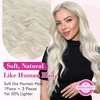 image:imageREECHO 24 1Pack 34 Full Head Curly Wave Clips in on Synthetic Hair Extensions HE008 Hairpieces for Women 5 Clips per PieceNatural BlackPlatinum Blonde  Wavy