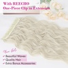 image:imageREECHO 24 1Pack 34 Full Head Curly Wave Clips in on Synthetic Hair Extensions HE008 Hairpieces for Women 5 Clips per PieceNatural BlackPlatinum Blonde  Wavy