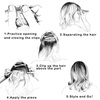 image:imageREECHO 24 1Pack 34 Full Head Curly Wave Clips in on Synthetic Hair Extensions HE008 Hairpieces for Women 5 Clips per PieceNatural BlackWine Red