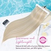 image:imageREECHO 28 Straight Long 4 PCS Set Thick Clip in on Hair Extensions Dark Ash BlondeAsh Blonde with Highlights