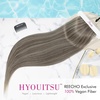 image:imageREECHO 28 Straight Long 4 PCS Set Thick Clip in on Hair Extensions Dark Ash BlondeAsh Brown with Platinum Blonde Highlights