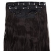 image:imageREECHO 28 Straight Long 4 PCS Set Thick Clip in on Hair Extensions Dark Ash BlondeBlack Brown  Curly