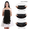 image:imageREECHO 28 Straight Long 4 PCS Set Thick Clip in on Hair Extensions Dark Ash BlondeBlack Brown  Curly