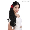 image:imageREECHO 28 Straight Long 4 PCS Set Thick Clip in on Hair Extensions Dark Ash BlondeBlack Brown  Curly