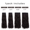 image:imageREECHO 28 Straight Long 4 PCS Set Thick Clip in on Hair Extensions Dark Ash BlondeBlack Brown  Curly