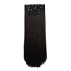image:imageREECHO 28 Straight Long 4 PCS Set Thick Clip in on Hair Extensions Dark Ash BlondeBlack Brown  Straight
