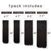 image:imageREECHO 28 Straight Long 4 PCS Set Thick Clip in on Hair Extensions Dark Ash BlondeBlack Brown  Straight