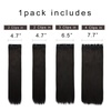 image:imageREECHO 28 Straight Long 4 PCS Set Thick Clip in on Hair Extensions Dark Ash BlondeBlack Brown  Straight