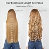 image:imageREECHO 28 Straight Long 4 PCS Set Thick Clip in on Hair Extensions Dark Ash BlondeBlack Brown  Straight